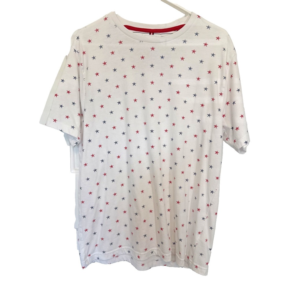 Denim & Flower Ricky Singh White Star Print T-Shirt XL Womens